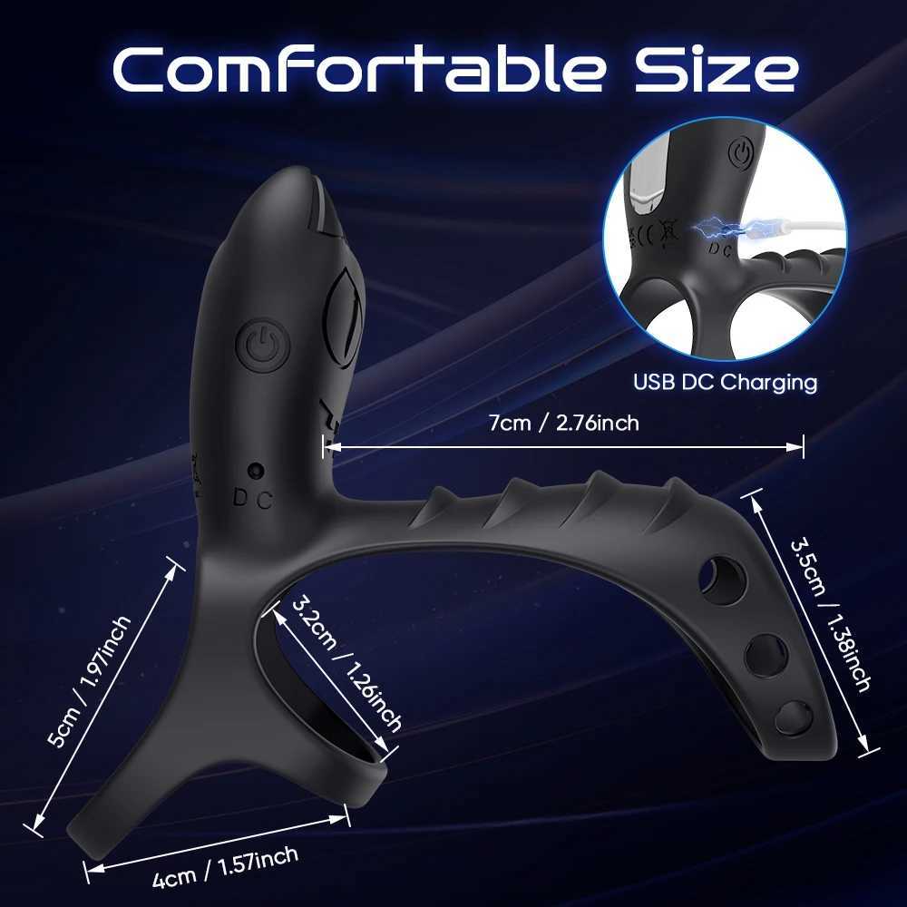 Vibrating Cockring Penis Ring for Men Delay Ejaculation Penisring Clitoral Stimulator Penetration Vibrator Adult Sex Toys W250512