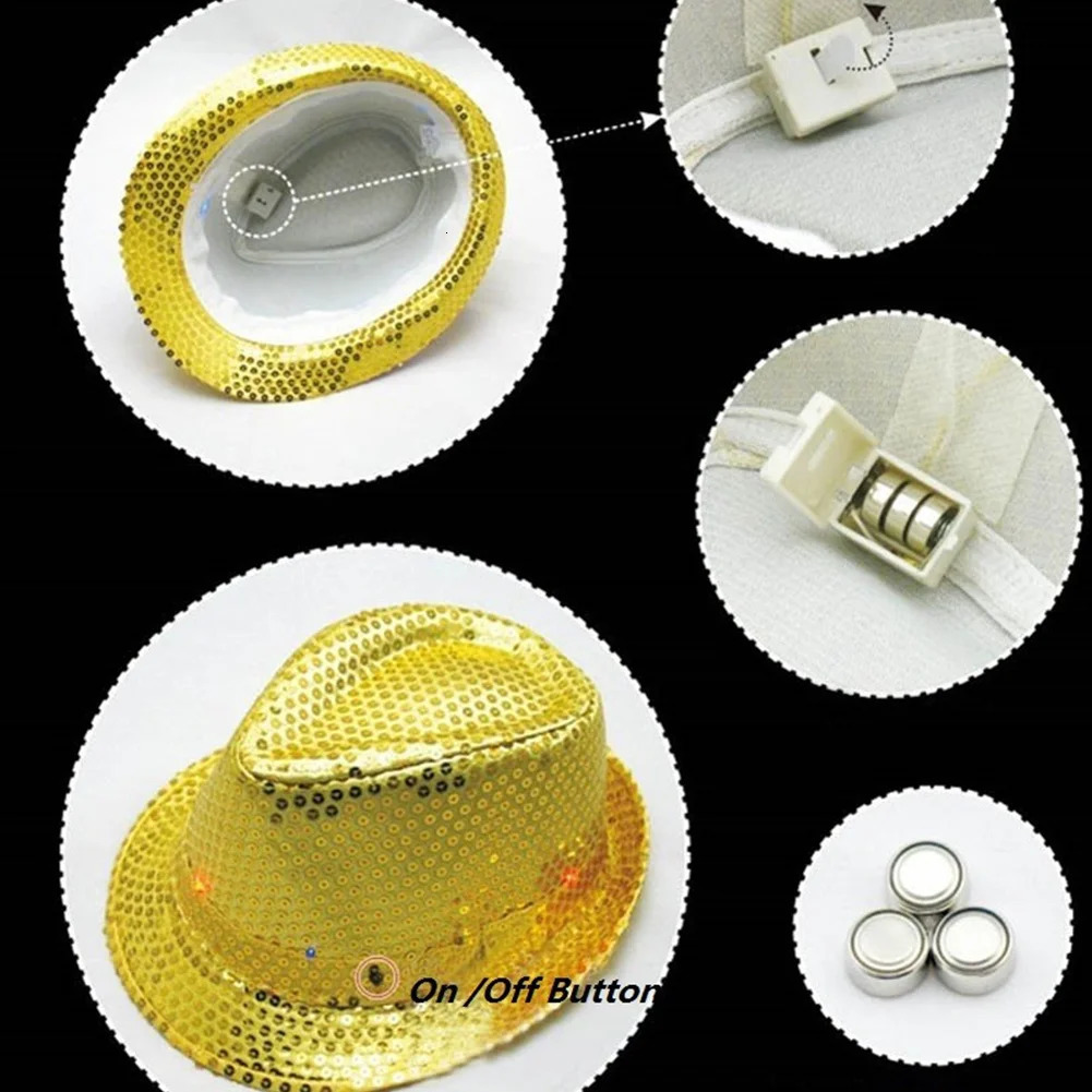 Luminous Adult Jazz Hat 9 Lantern Stage Performance Led 250512