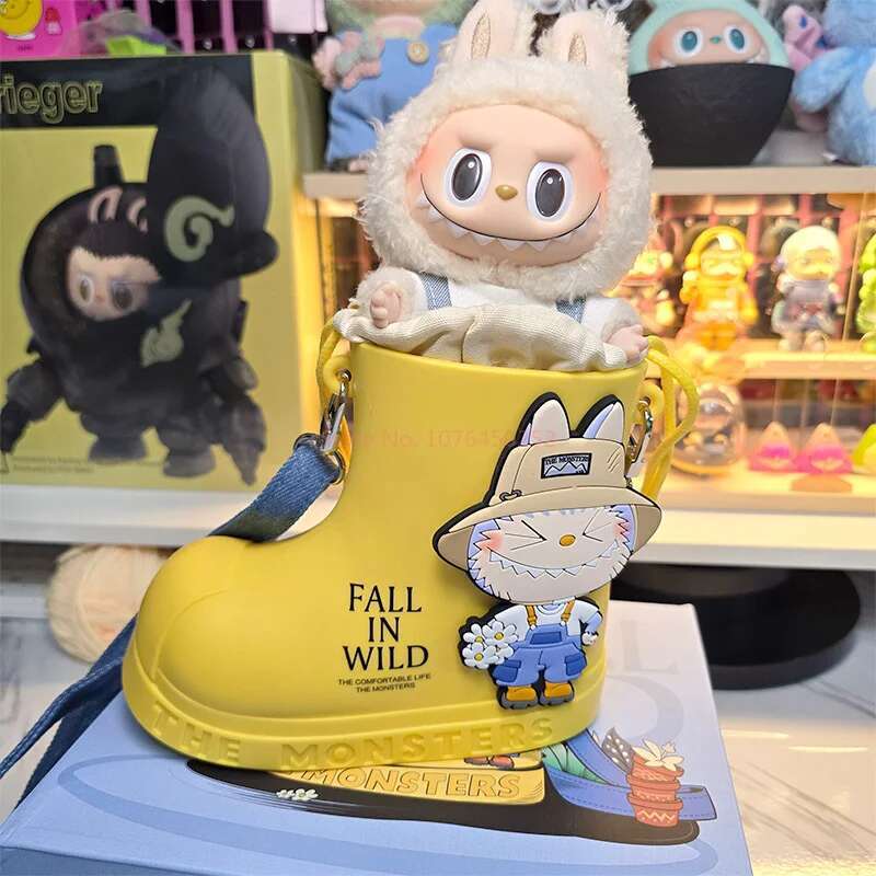 Popmart Labubu The Monsters Spring Wild Home Series Rain Boot Bag Animation Anime Peripheral Gift Backpack