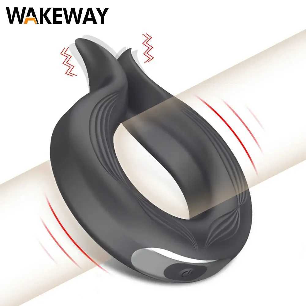 WAKEWAY Penis In Vibrator Scrotum Binding Clitoris Stimulation Delayed Ejaculation Erection Penis In Sex Toy W250512