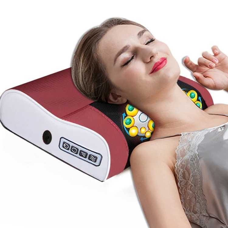 20 heads cervical vertebra massager electric neck waist body neck massage pillow shoulder kneading back massage cushionW250512