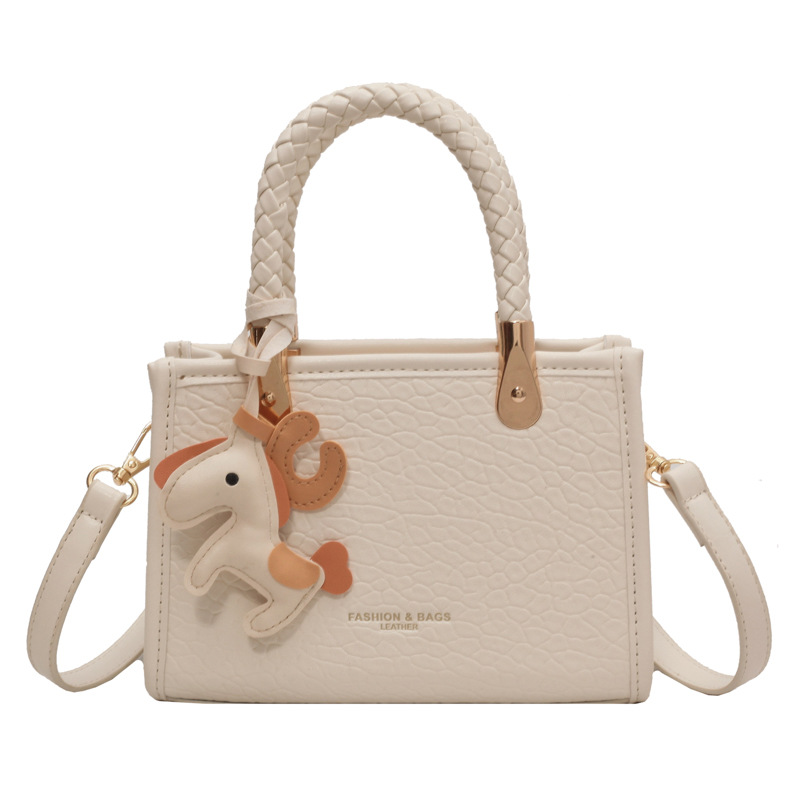 Simplified Textured Summer Handbag: Compact Messenger Tote Ideal for Everyday Use Designer bag
