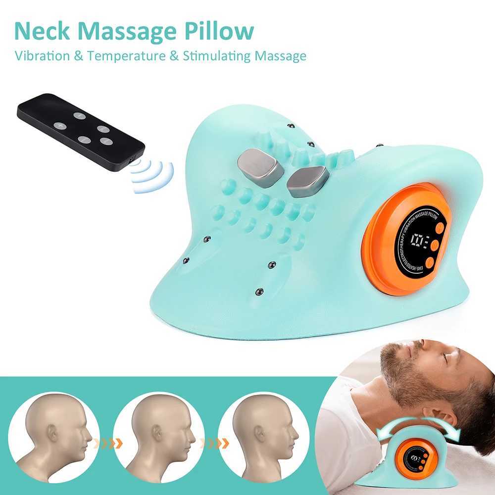 Electric Neck Cervical Massager Head Pillow Neck Traction Vibration Kneading Massage Pillow Ergonomic Neck Support StretcherW250512