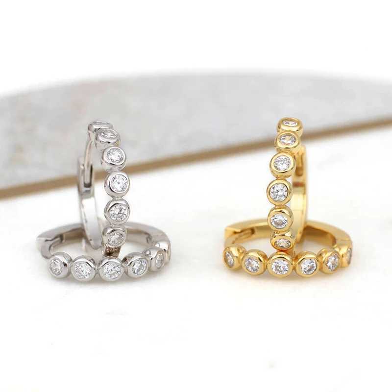 Earrings For Women Fashion Hoop Bright Zirconia All Match Trend Daily Wear Jewelry Accessories - view 7
