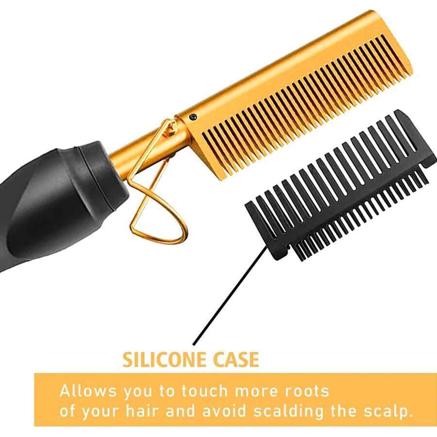 GOIPLE Electrical Heat Straightener Hot Pressing Brush Styling Tool For Lace Front Wig Glue Hair Wax Stick Melting Spray