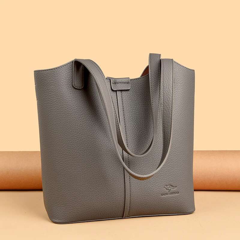 Designer Bag 2025 Genuine Brand Soft Leather Shoulder For Women Casual Tote Bag Female Solid Color Purse Simple Design Handbag Commuting Sac Luxury Ba