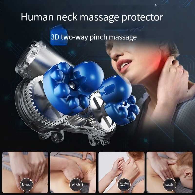 U-shaped massage pillow cervical massager simulation human kneading car home shoulder and neck multifunctional neck protector trW250512