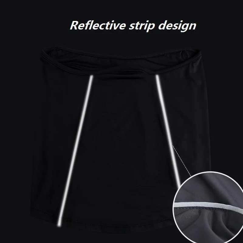 Reflective Strip Design Ice Silk Neck Gaiter Outdoor Dust Sunscreen Motorcycle Cycling Half Face MaskW250512