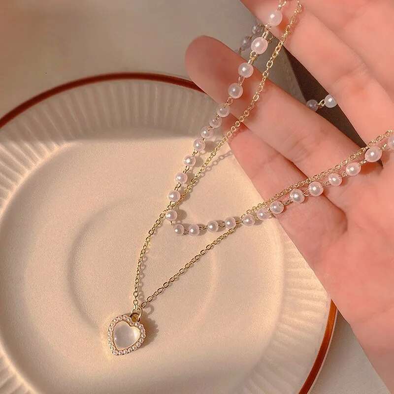Zinc alloy opshineqo heart necklace