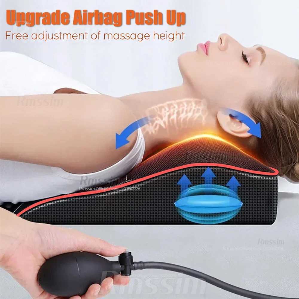 Portable Electric Shiatsu Head Neck Cervical Ttraction Body Massager Car Back Pillow with Heating Vibrating Massage DeviceW250512