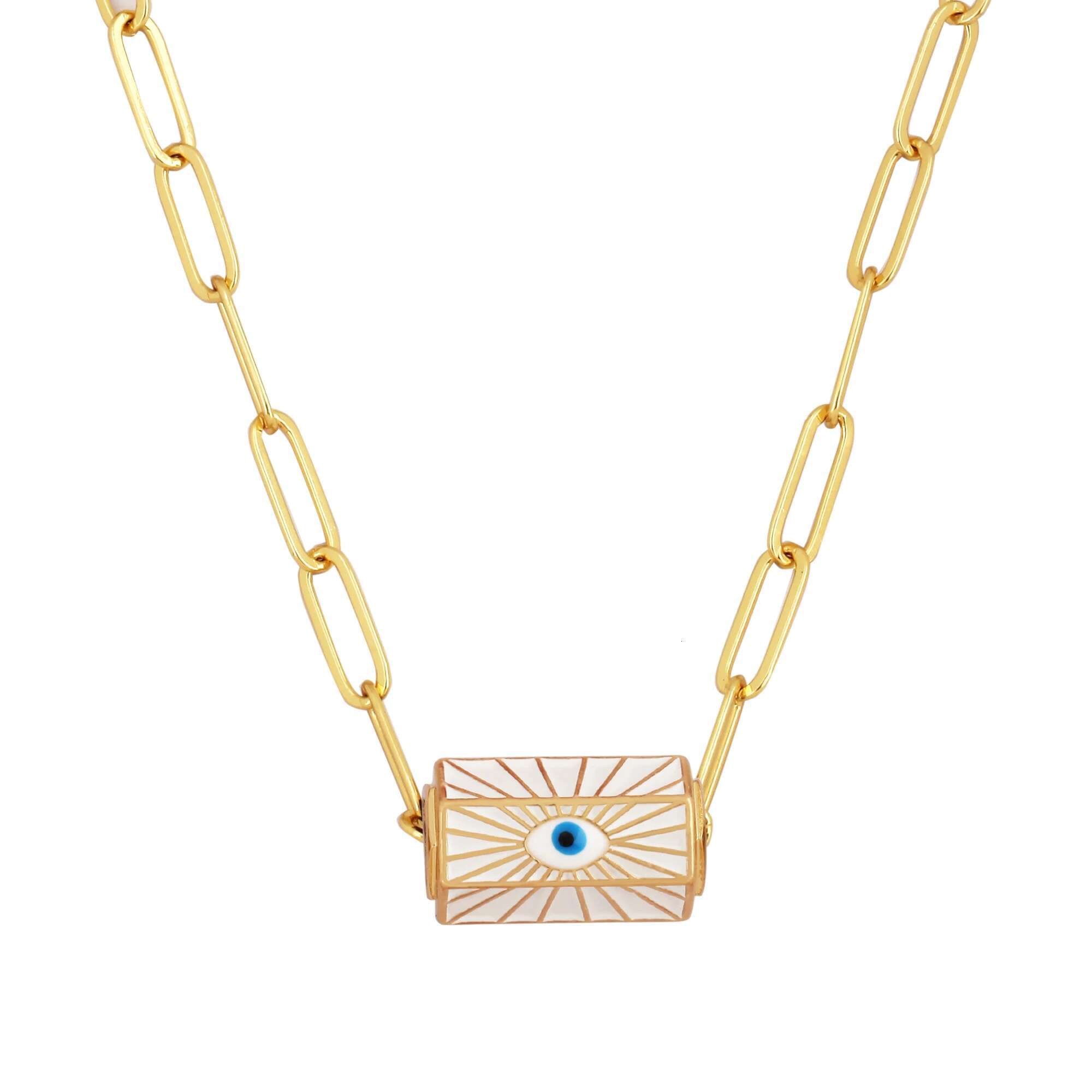 Beadsfeeder Eye Protection Enamel Necklace