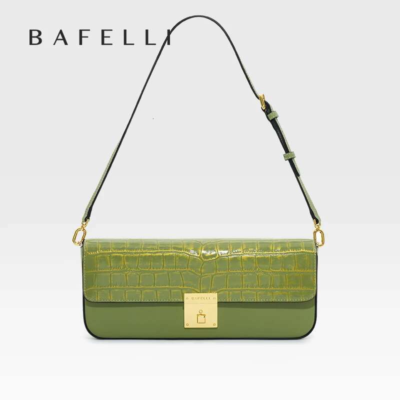 BAFELLI 2025 NEW Women's BAGS FASHION TREND EVENING PURSE HANDBAG K GOLD GENUINE LEATHER DESIGNER BRAND SHOULDER CLUTCH