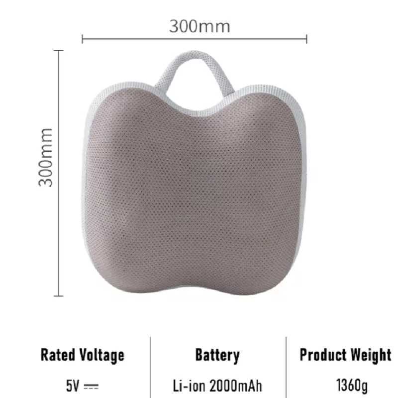 New 3D Electric Smart Neck Massage Pillow Head Back Shiatsu Full Body Massager Wireless Use For Car Home Infrared PhysioW250512