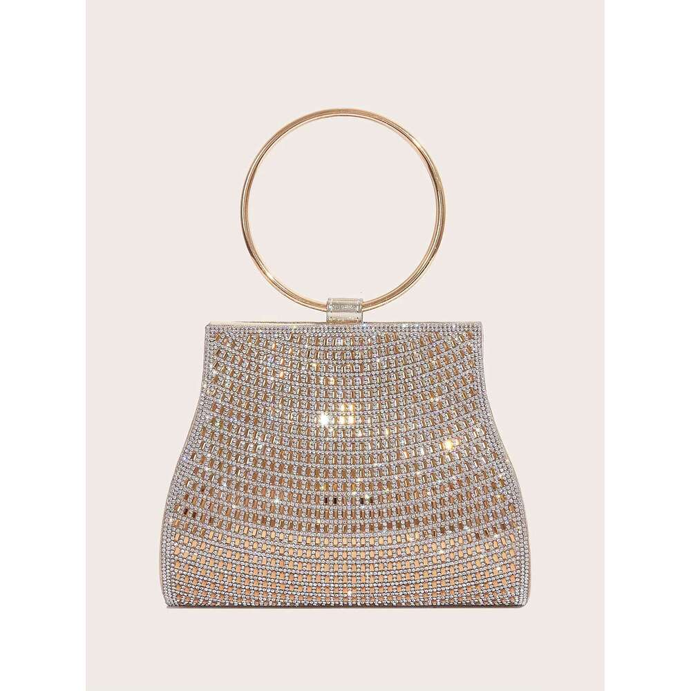 Women's Dia Handbags Rhinestones Bridal Stones Clutch Purse Lady Clutches Bags Party Wedding Evening Bag Female