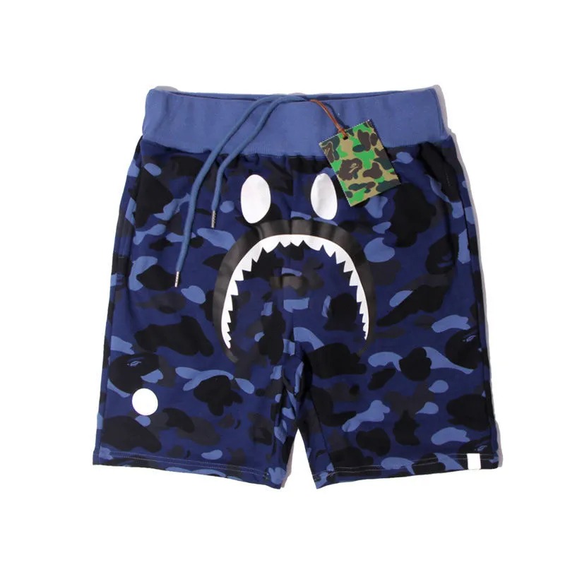 5A 2025 Fashion Mens Shorts Designer Summer Beach Pants Shark Printing Camouflage Pattern Print Loose Streetwear Asian Size M-3XL