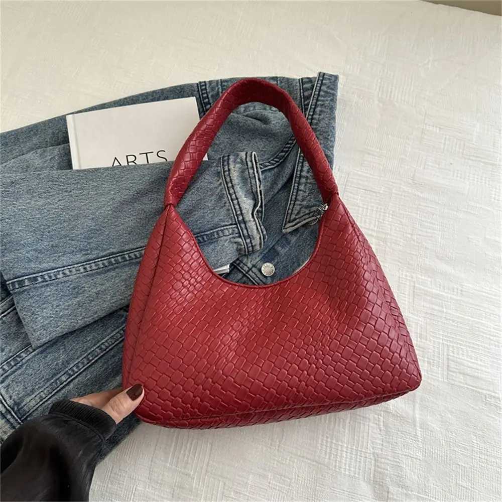 New French Style Tote Bag for Women PU Leather Single Shoulder Underarm Bag Luxury Designer Handbag Travel Expanding FoldersW250512