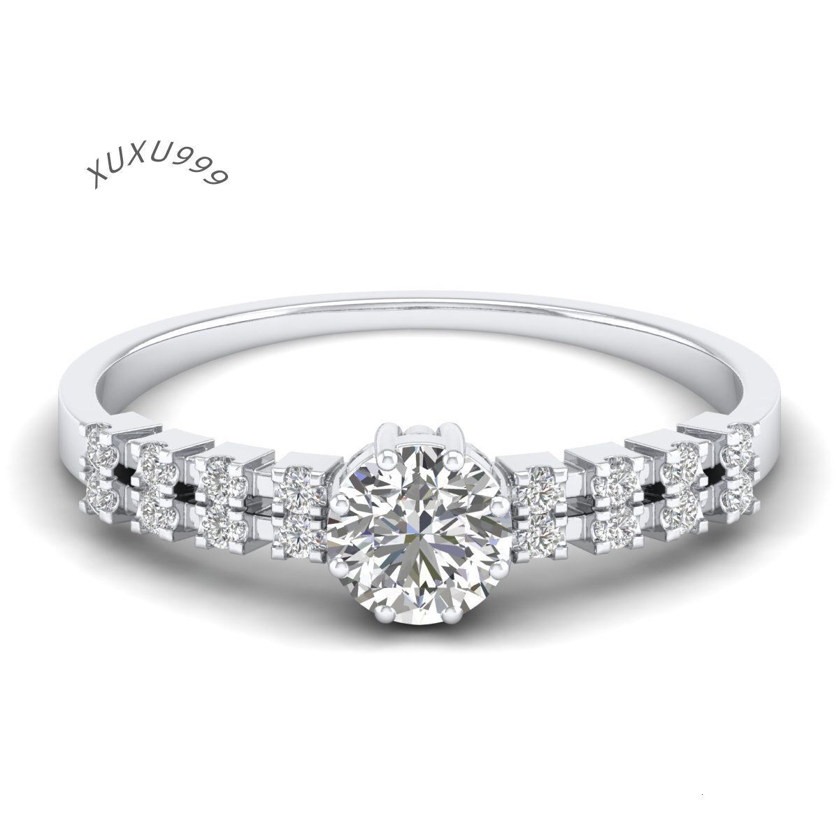 REYES Round Brilliant Cut 1.2Ct Moissanite Engagement Ring for Women Original 925 Sterling Silver GRA Certified Fine Jewelry