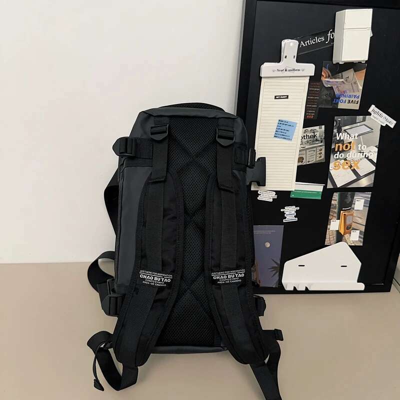 Travel damaged hard shell backpack, men's bumpy and unique single shoulder bag, Chinese style, pure color, ha