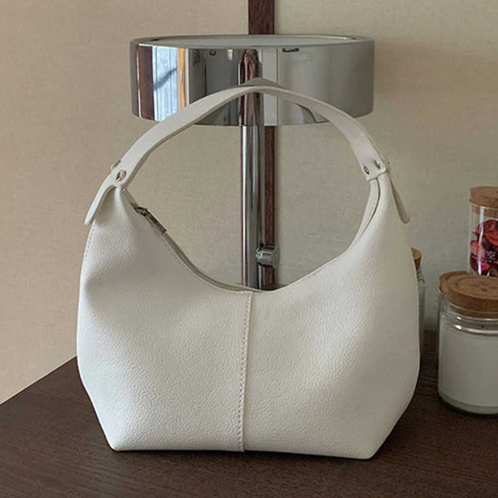 Women Vintage Underarm Bag PU Leather Soft Solid Color Casual Armpit Handbag girls Outdoor Daily BagW250512