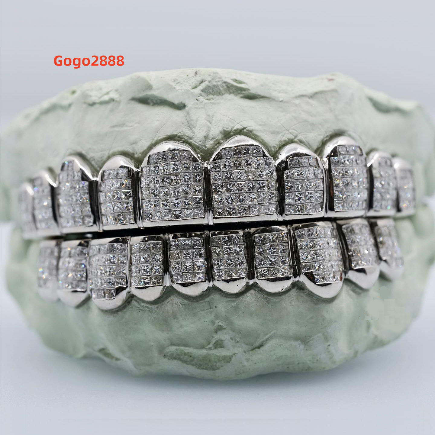 Pass Diamond Tester Princess Cut Custom Moissanite Grillz Luxury Hiphop Jewelry 925 Silver Gold Iced Out Dental Grills for Teeth