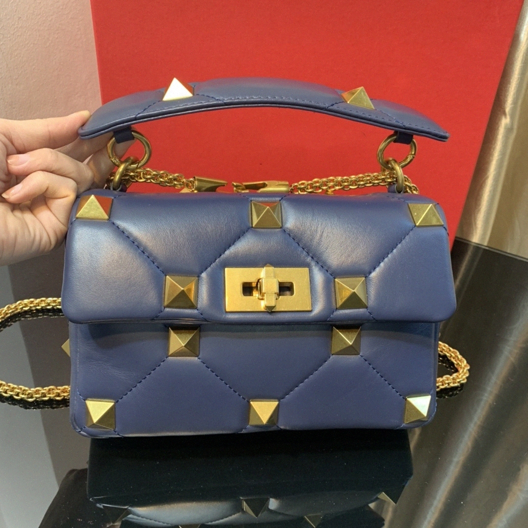 luxnuy Designer bag roman stud series Rivet Crossbody Bag WomenSoft sheepskin Single senior Ladies Hand Bags Shoulder Messenger Stud evening bag Purse 76HA#