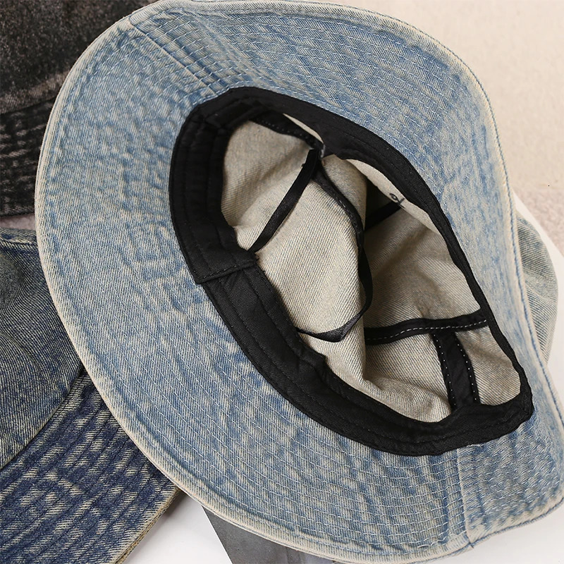 SpringSummer Fashionable Adjustable Denim Hat for Outdoor Travel Sun Protection UV Unisex 250512