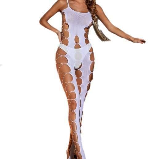 Patent Leather Sexy Lingerie Sexy Lingerie Suspender White Jumpsuit Open Mode No Take Off Passionate Mesh Suit Tight Fitting Party Girl KQ