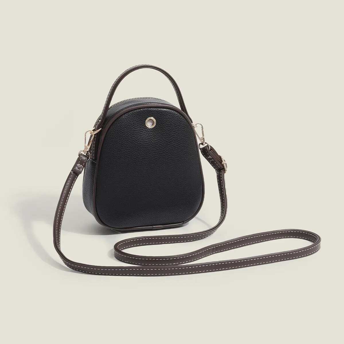 Mini Solid Color Crossbody Bag Cute Simple Casual PU Leather Hand Bag Womens Fashion Versatile Daily Shoulder Bag Purse Z250512