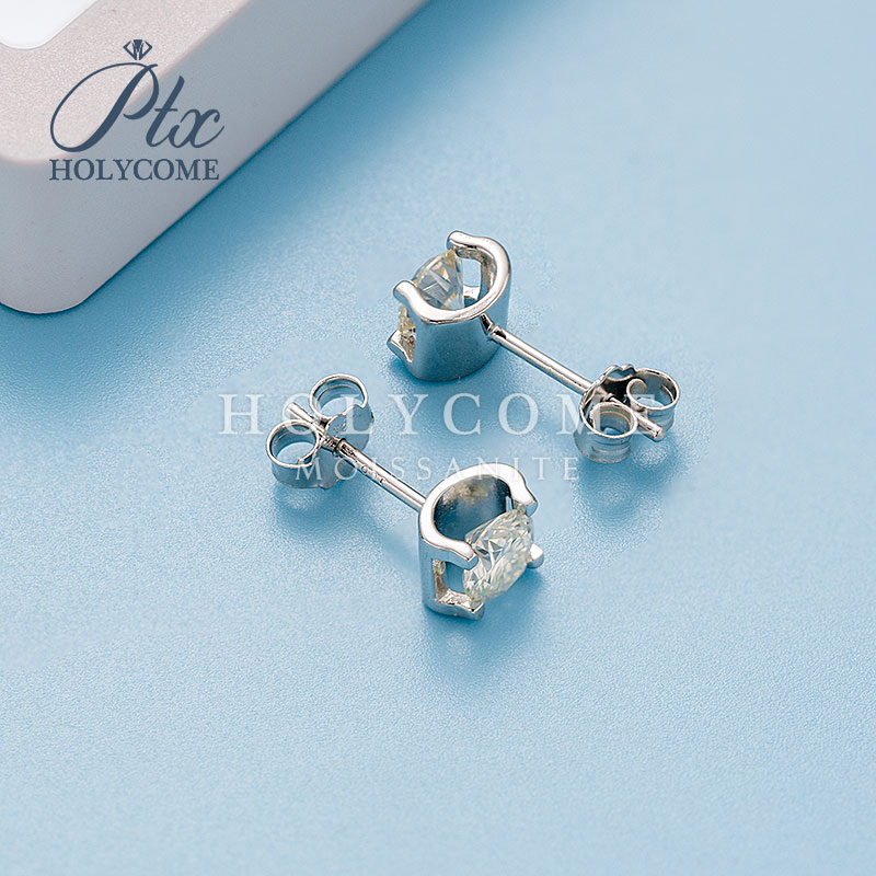 Luxury Moissanite Designer Stud Earrings 925 Silver 1 Carat Vvs Diamond GRA Certified Men's Women's Fashion Jewelry Party Wedding Gift