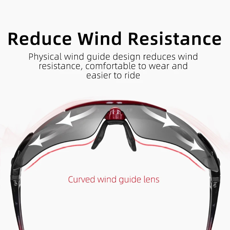 ROCKBROS Cycling Polarized glasses Bike Pochromic Outdoor Sports Sunglasses MTB PC Goggles Eyewear 53 Lens Bicycle Accessory 250512