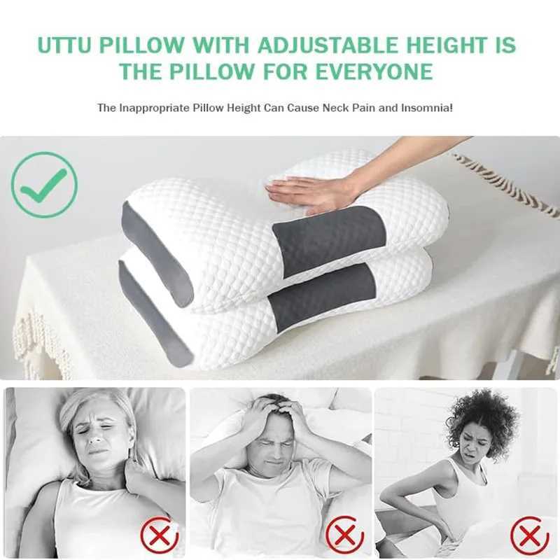 Neck and Shoulder Pillows Sleep Massage Pillow core Ergonomic Neck Support Ideal for Side Back Stoh Sleepers.W250512