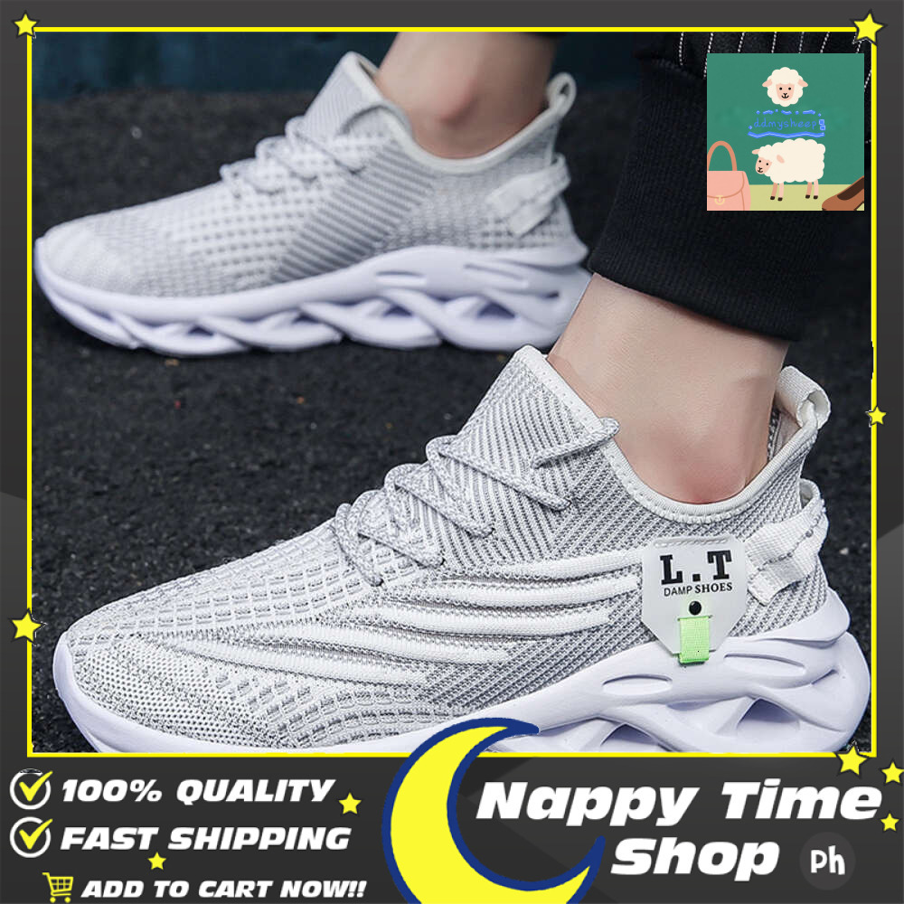 Ddmytiger Running Jogging Black Casual Sneakers White Outdoor Breathable Mesh Men Light Shock Absorption Sports Shoes Outdoor Shoes
