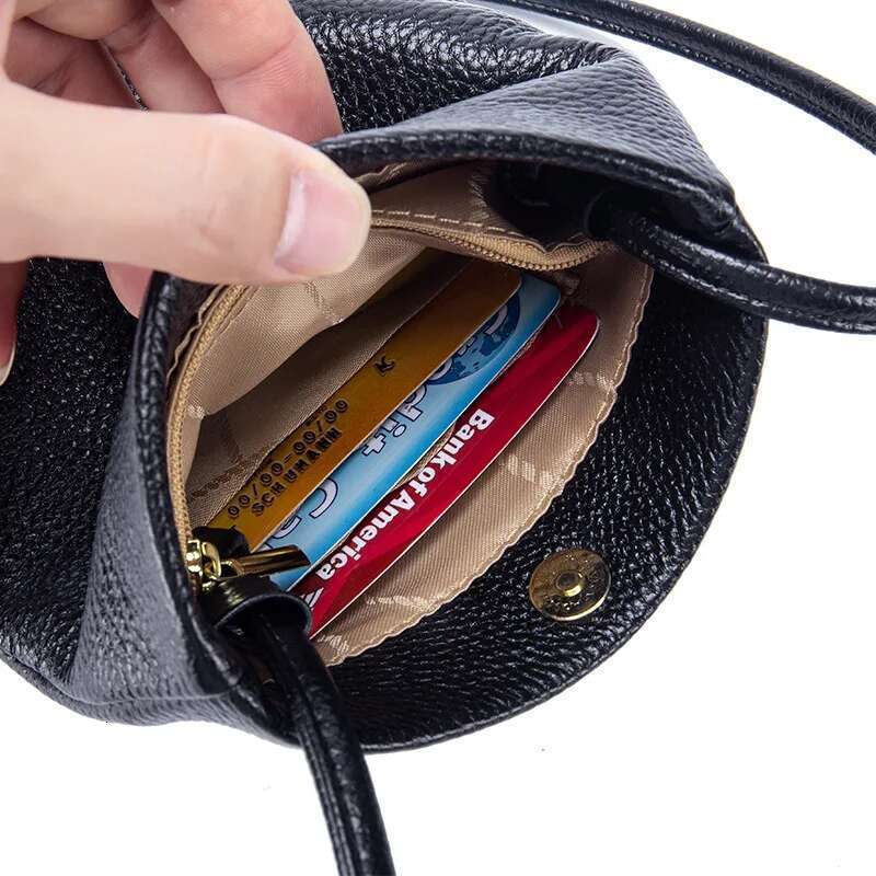 New Women Genuine Leather Handbags Female Large Capacity Shoulder Phone Pocket Card Holders Fashion Crossbody Bags For Girl