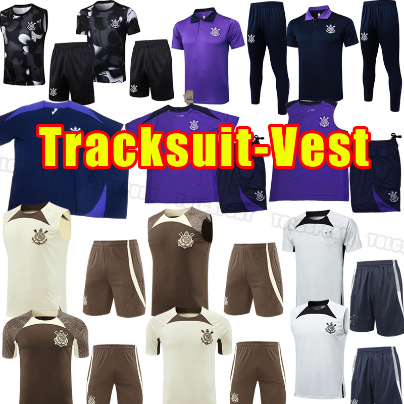 2024 2025 Soccer tracksuits Corinthiasn 24 25 camisetas football shirt de footb Balbuena JADSON Men short sleeve men training vest polo sets