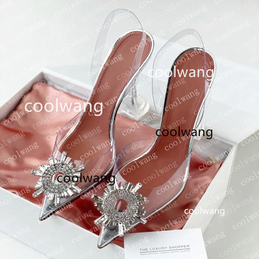 Designer Sandals Womens Amina muaddis High Heels Slingbacks Heeled Satin pointed Bowtie pumps Crystal-sunflower Luxury Party Wedding Shoes 35-41