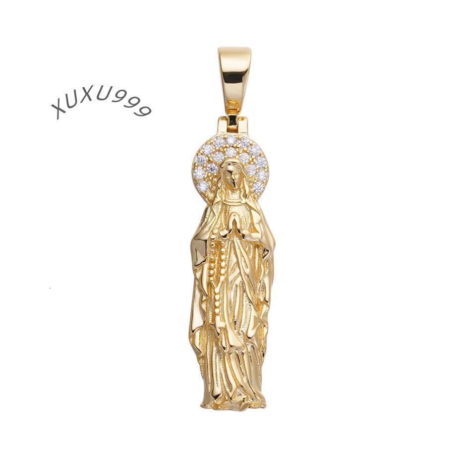 Fashion High Quality Jewelry Iced Out Cubic Zircon Diamond Gold Plated Brass Jesus Pendant for Party Gift
