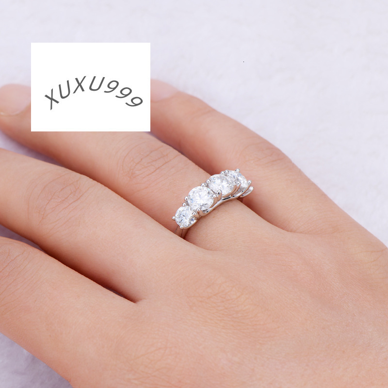 Fashion Jewelry Wedding Ring 5*6.5mm Stones 925 Sterling Silver Moissanite Rings for Women Wedding Engagement