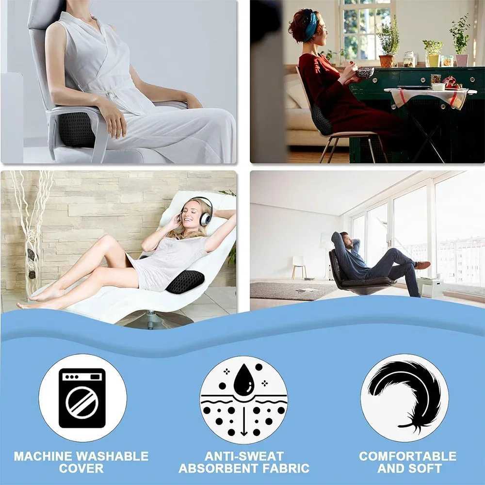 Memory Foam Lumbar Support Pillow for Lower Back Pain Relief for Car Seats Office Chairs Gaming ConsolesSofasReclinersBedsW250512