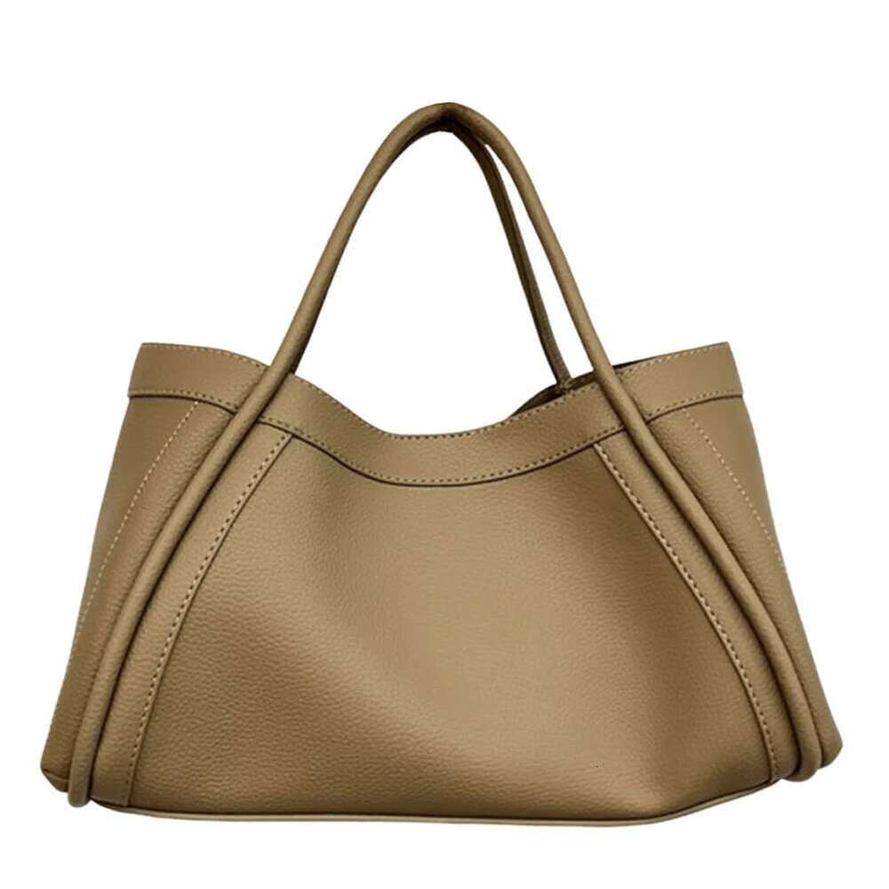 Leather Tote And Pouch Women Versatile Shoulder Handbag Casual Crossbody Clutch Commuting Bag