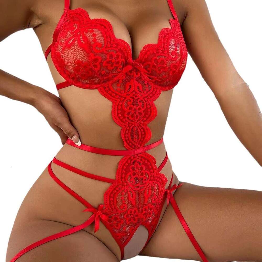 Patent Leather Sexy Lingerie Lace Sexy Strap Jumpsuit For Women Backless Open Crotch No Take Off Lingerie KQ