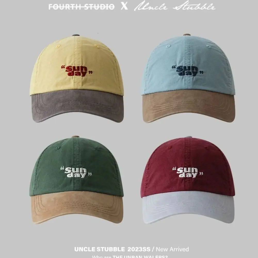 Stitching and Contrasting Colors Casual Baseball Cap Soft Top Korean Style Outdoor Retro Sports Hat Peaked 250512