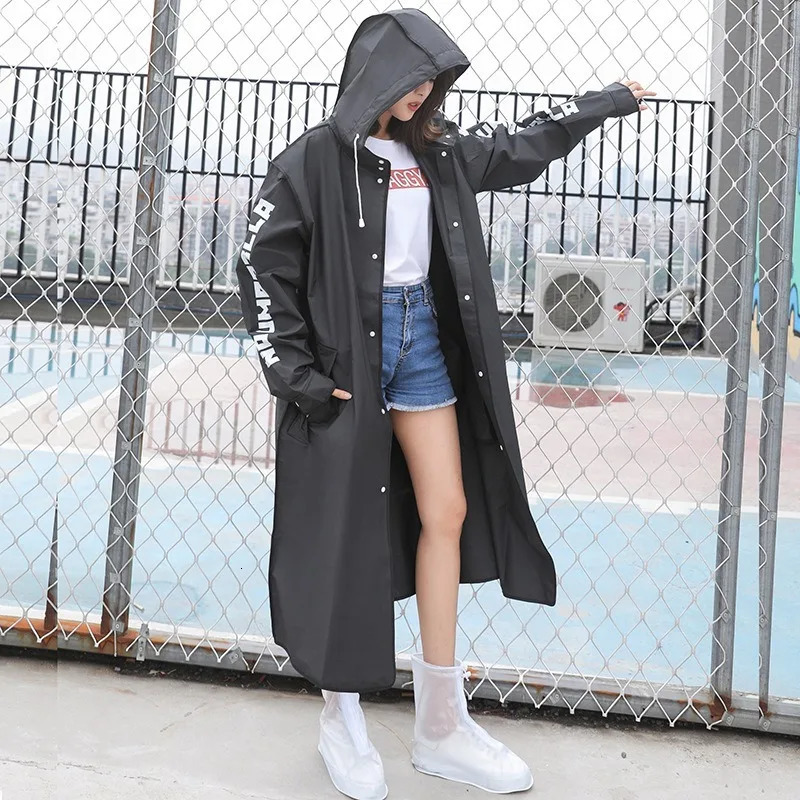 Fashion Classic Trendy Raincoat Internet Celebrity Outdoor Adult Hiking To Work School Raincoat Long Rain Coat 250509