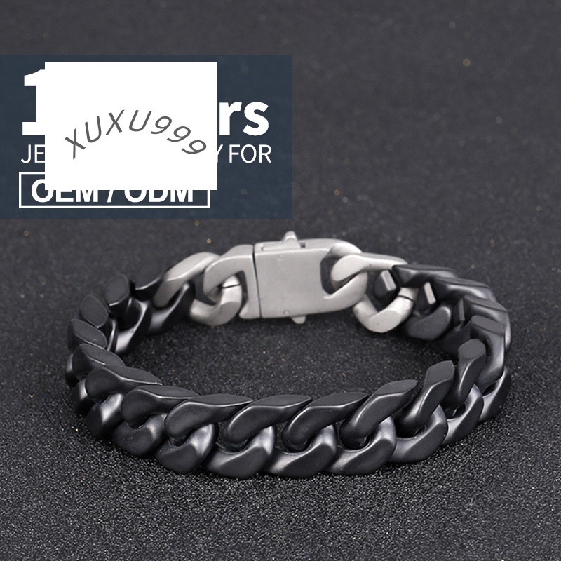 Custom Black Moissanite Cuban Bracelet Jewelry 925 Silver for Men Women Cuban Link Bracelet