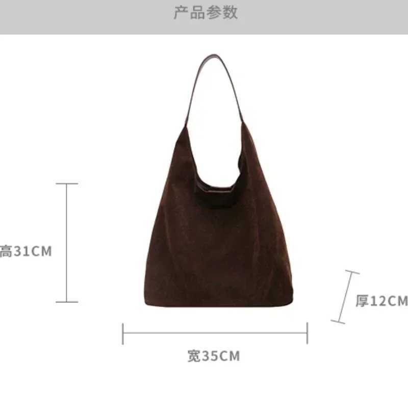 Frosted Vintage Womens Bag Large Capacity Shoulder Bag Solid Color Simple Casual Commuter Bags Autumn Retro 2025 Hot SellingXJ250512