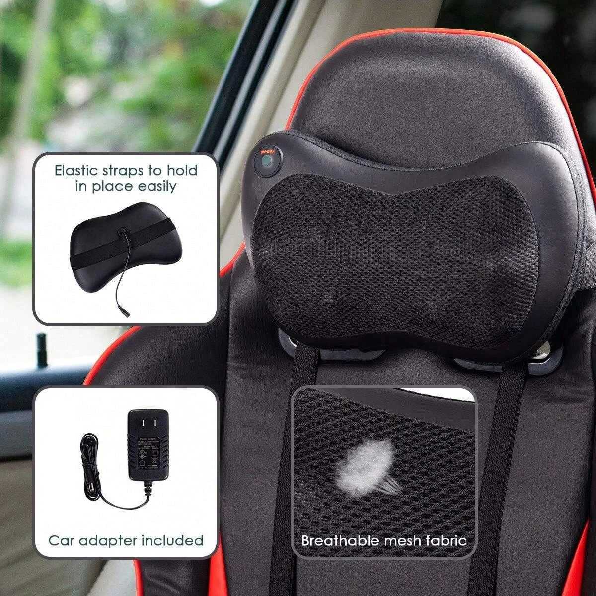 Shiatsu Back And Neck Massager With Heat Deep Tissue Kneading Electric Massage Pillow For Back Shoulders Legs Foot Body MuW250512