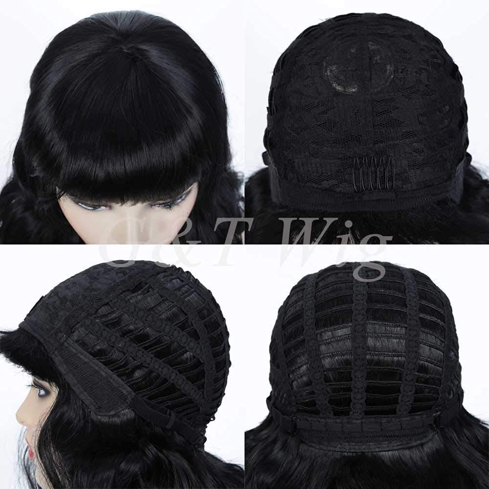 hair Womens cover with bangs short curly hair synthetic high-temperature silk