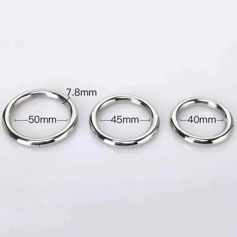 WAKEWAY Stainless Steel Penis Ring Sex Toys Mens Round Penis Ring Sex Ring W250512
