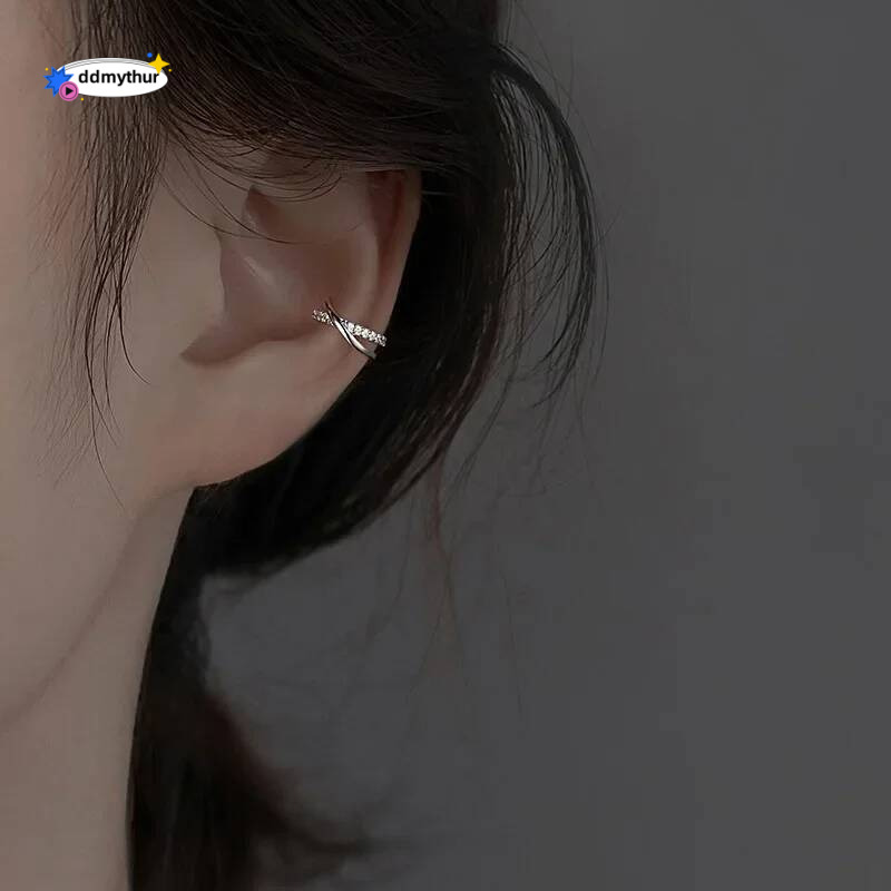 Popular Style Cuff Earring For Women 1 pc Charming Shiny Crystal Without Piercing Ear Clip Earrings Jewelry Gift ddmythur