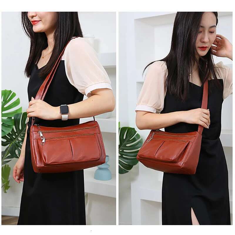 New Women's Trend Korean Shoulder Bags Designer Brand Ladies Handbags Soft Leather Fashion Versatile Crossbody Bag