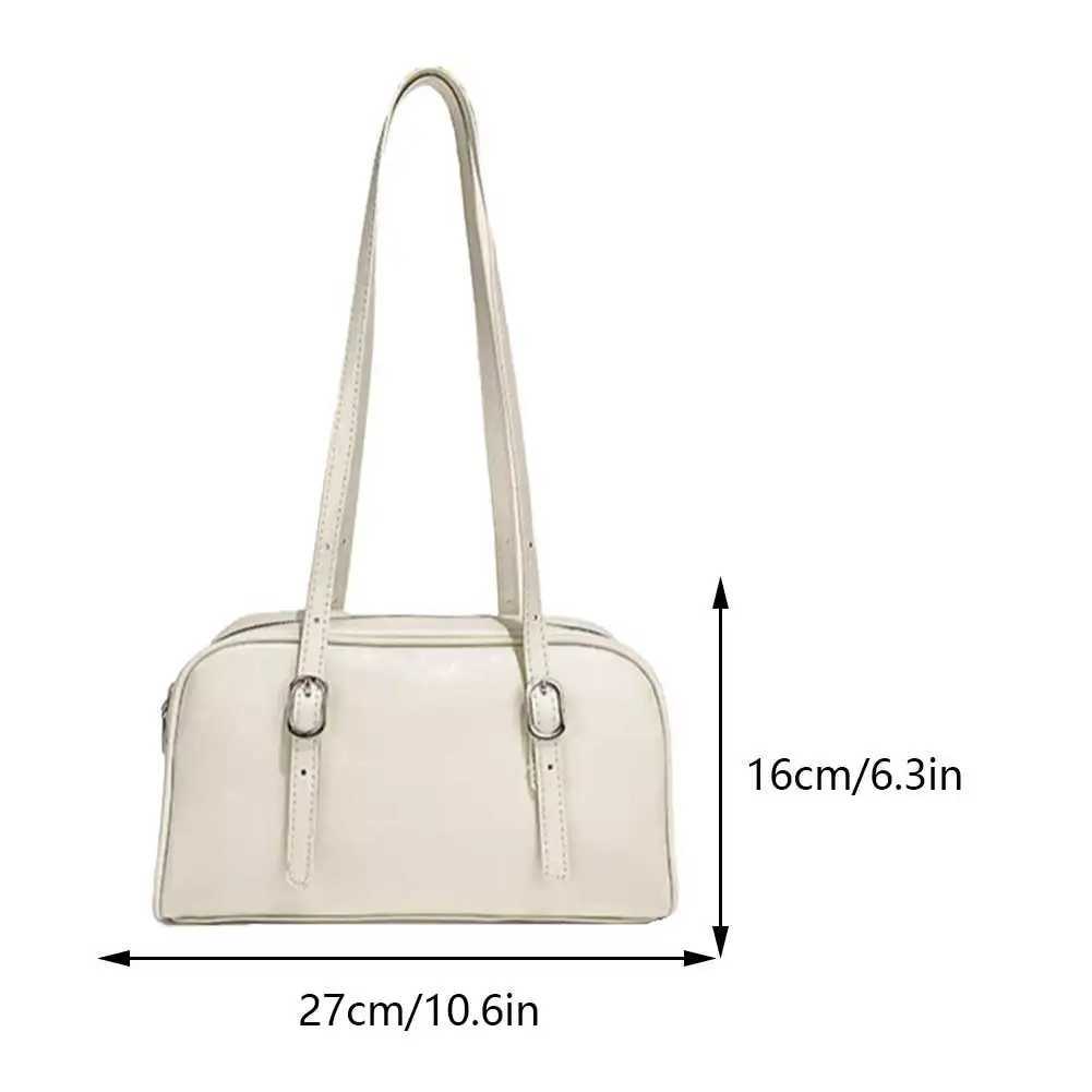 Vintage PU Leather Women Tote Handbag Fashion High Quality Shoulder Bag Large Capacity Chic Hobo Bag Designer Solid Underarm BagXJ250512